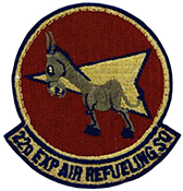 Air Force 22nd Expeditionary Air Refueling Squadron Spice Brown OCP Scorpion Shoulder Patch With Velcro